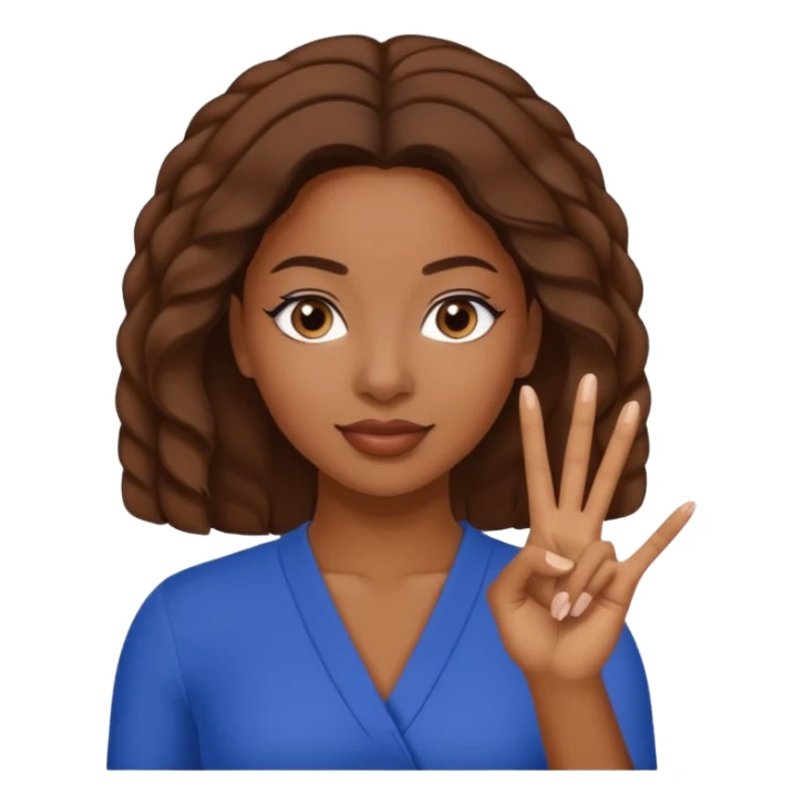 Zeta Phi Beta Sorority black women emoji. Use our hand sign sticker