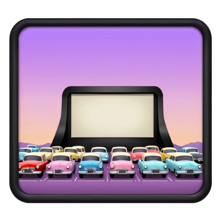 Mauve drive in movies sticker