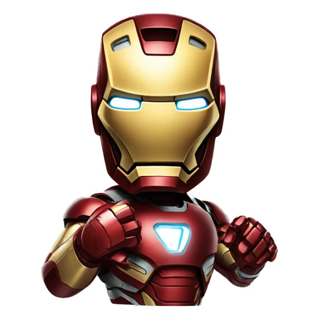 iron man showing his dissaproval thumb sticker