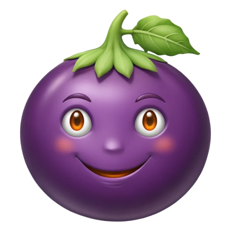 Une aubergine qui rentre dans une pêche sticker
