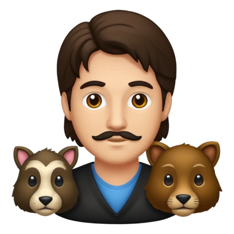 GRANJERO PIEL CLARA Y PELO OSCURO CON ANIMALES sticker