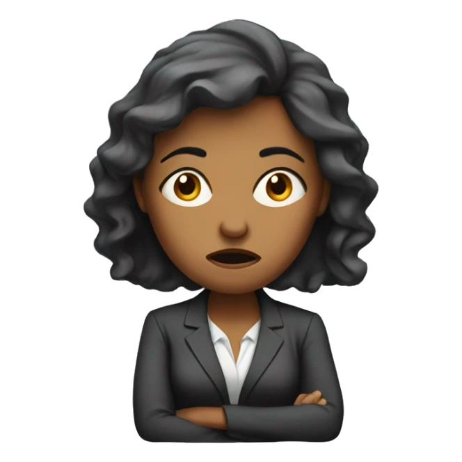 Frustrated business woman sticker