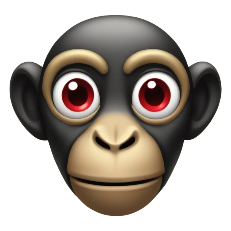 Monkey in black and gold with red eyes  sticker