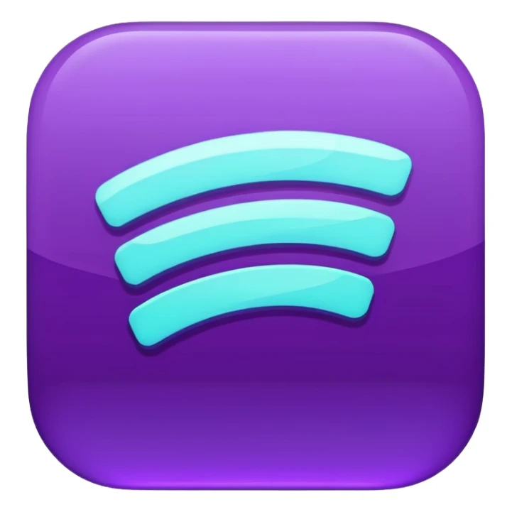 Purple and Cian Symbol Spotify app sticker