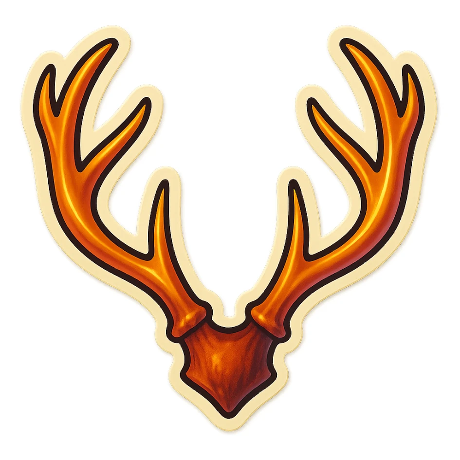 Pair of antlers sticker