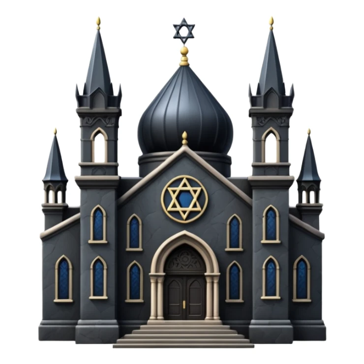 jewish synagogue dark aesthetic gothic architecture sticker