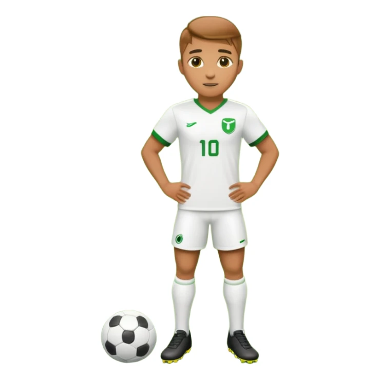 High resolution full body of a soccer player sticker