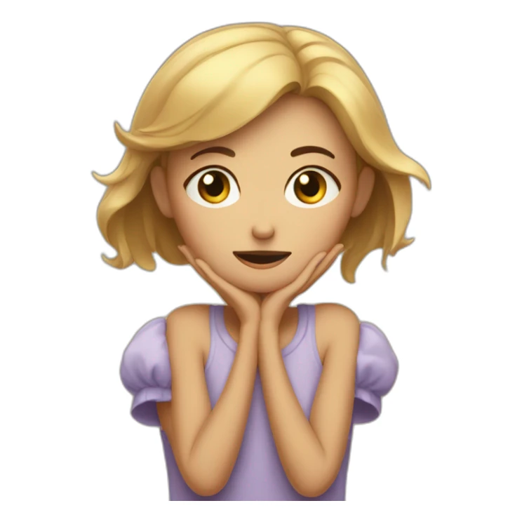 Sad Girl with opened arms waiting for a hug sticker