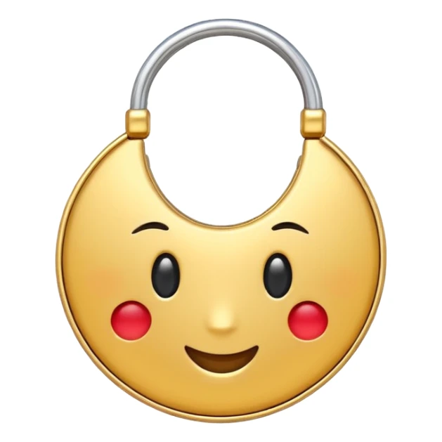 single earring, gold hoop, modern emoji style sticker