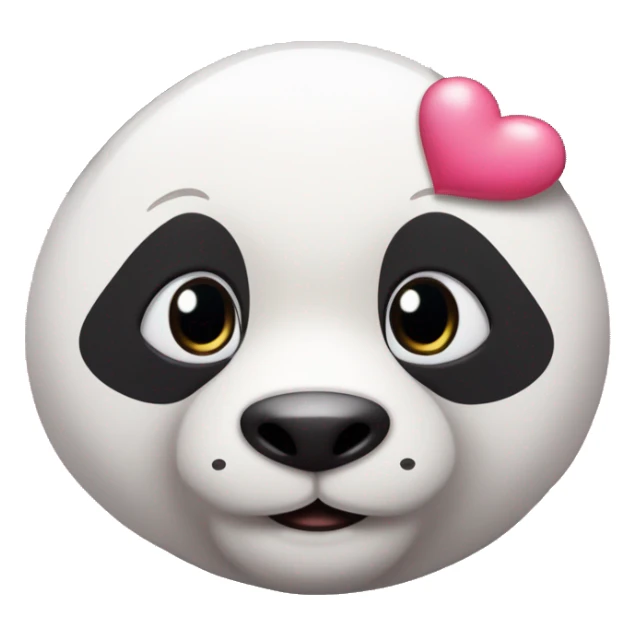 Cara de oso panda con 3 corazones alrededor de color rosado claro sticker
