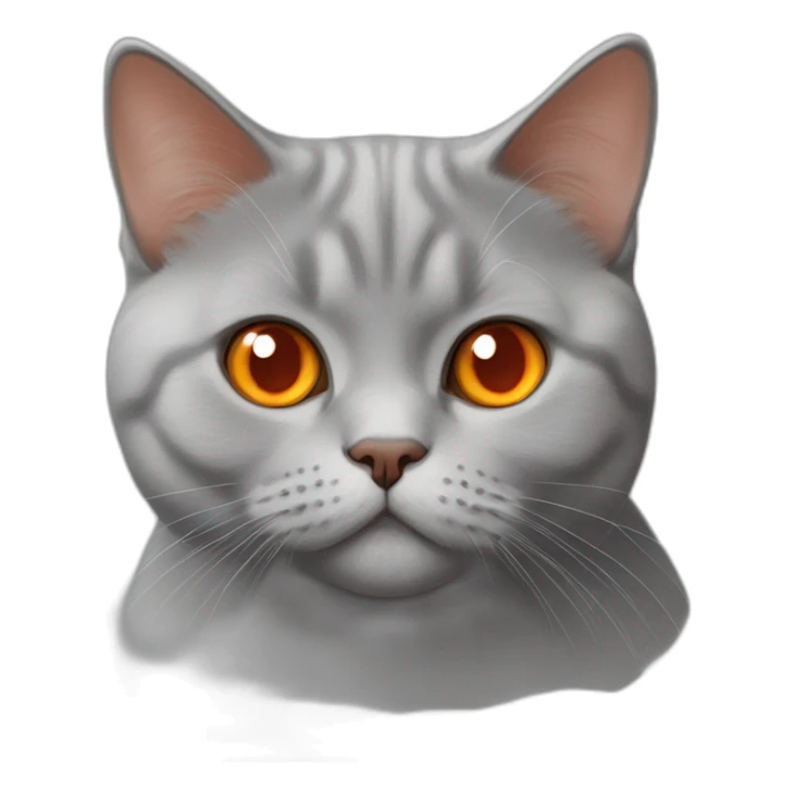 A red chabby british shorthair cat with orange eyes sticker