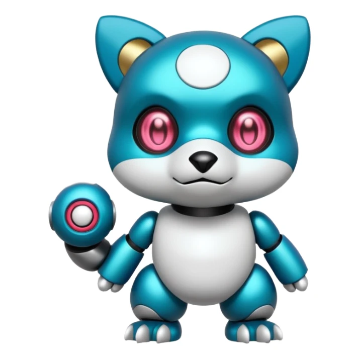 Badass Rosy Scary Oshawott-Robo-Pokémon sticker