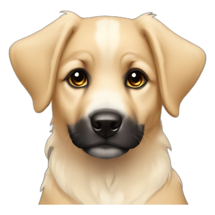 brie shepherd fawn puppy blonde and black face sticker