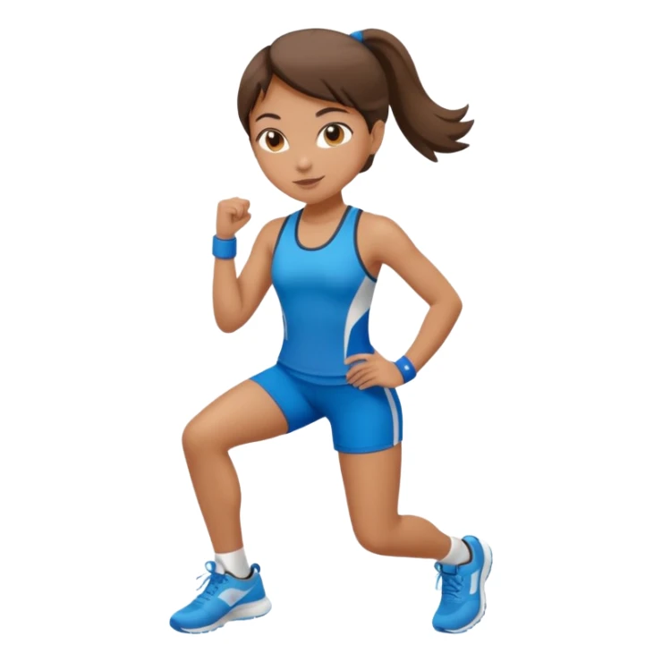 girl on sporty pose sticker