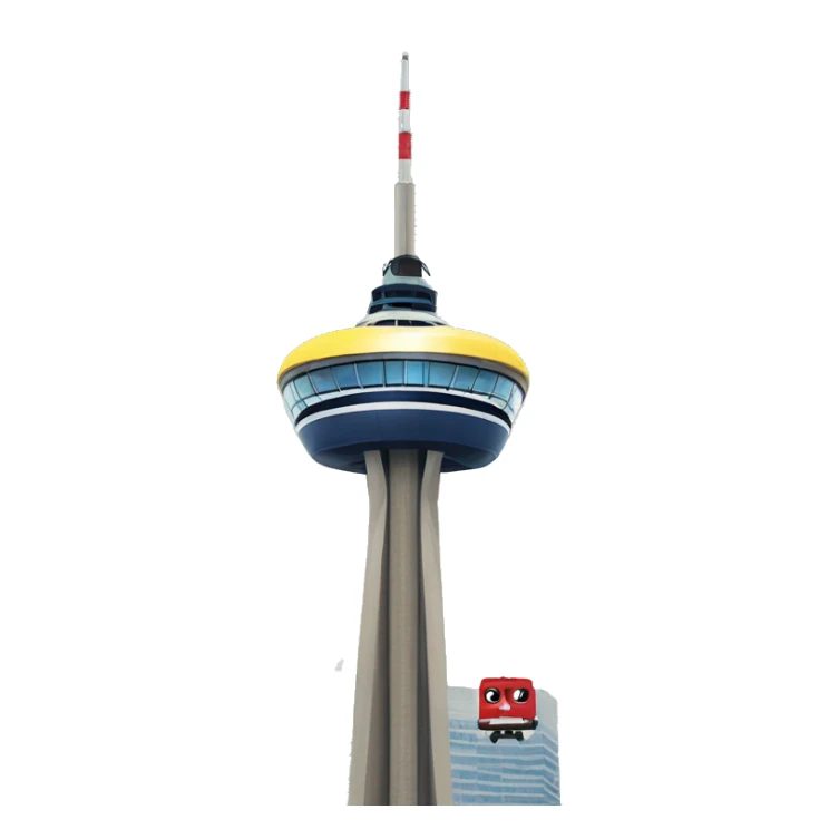 cn tower with police siren sticker