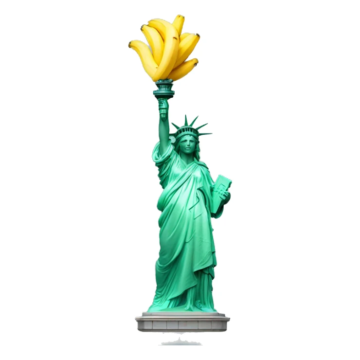 Statue of liberty with torch banana sticker