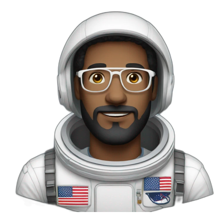 astronaut black-beard caucasian-man white-glasses sticker