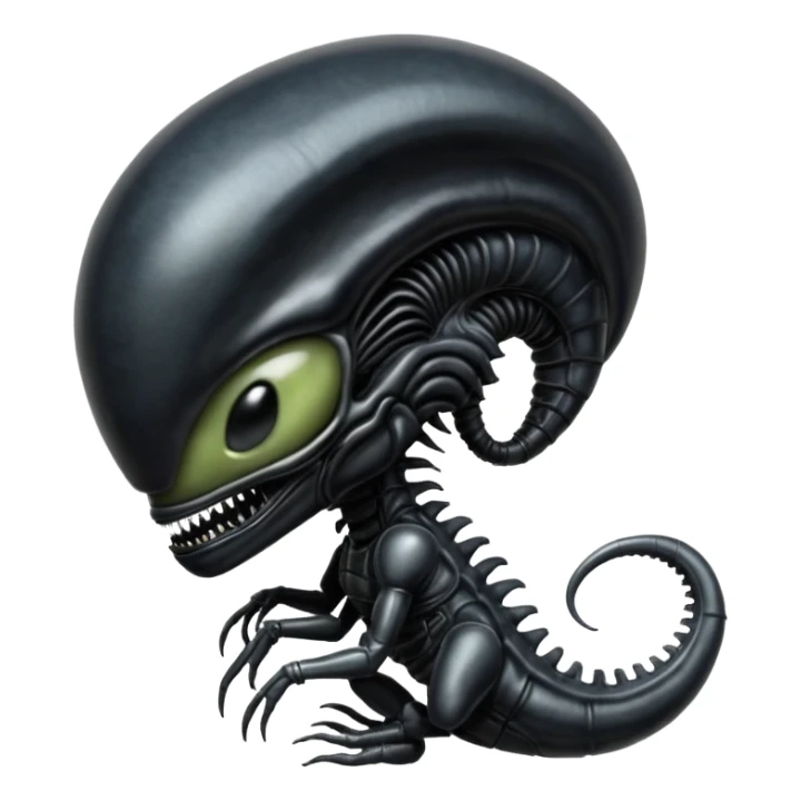 baby xenomorph from movie alien sticker