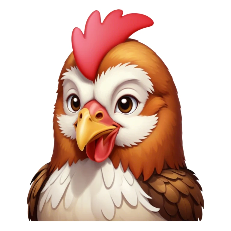 Chicken wishing you were his Valentines sticker