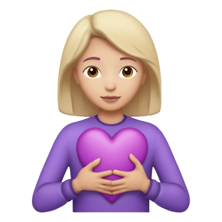 Beby Arms hug a dull Purple Heart sticker