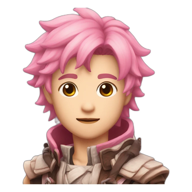 a male pink miqo'te sticker