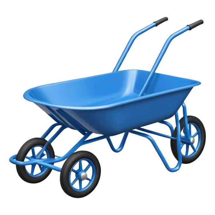 wheelbarrow car hybrid vehicle with wheels and steering wheel sticker