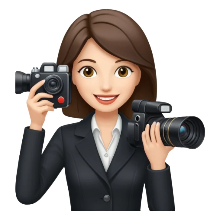 female papparazzo tabloid journalist sticker