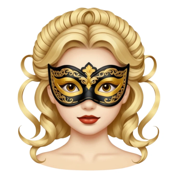 a beautiful girl wearing mask sticker