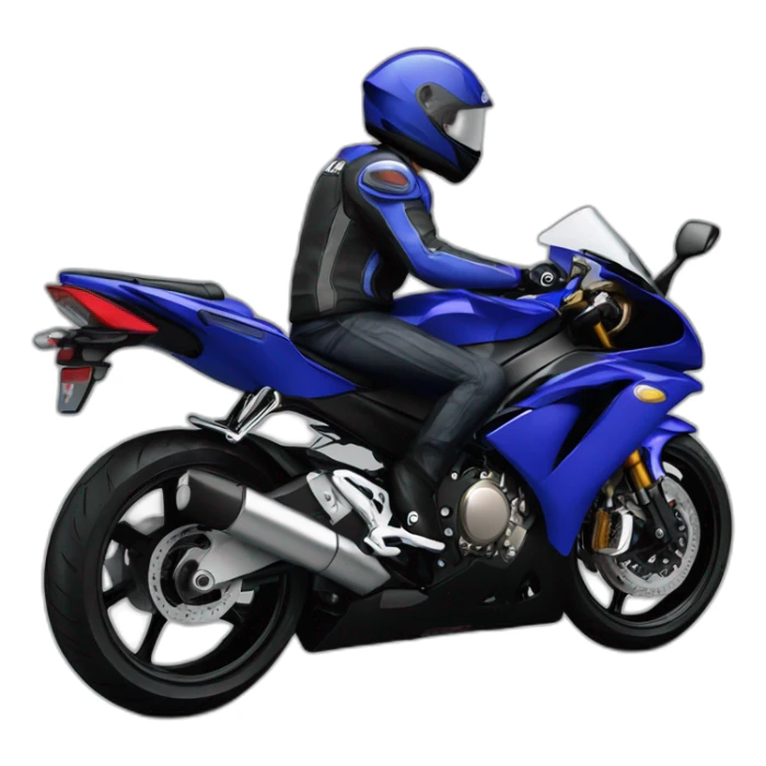 dude riding yamaha r6 2009 sticker