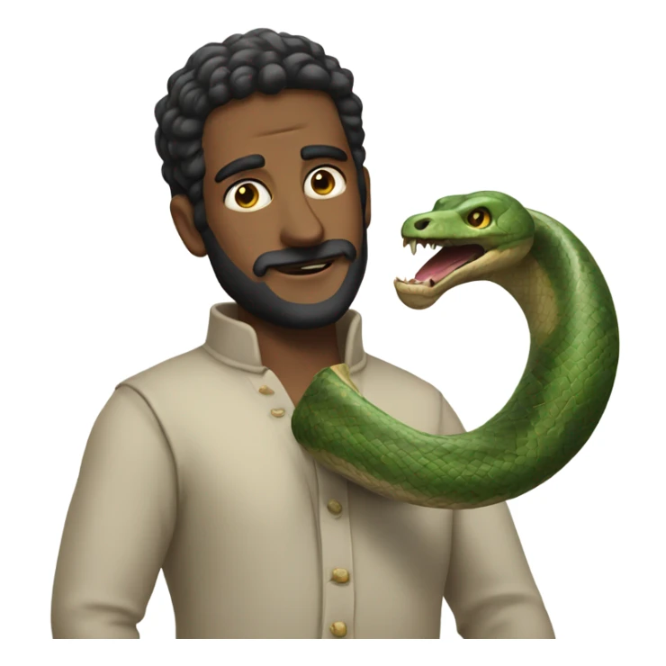 A man with a tail of the snake sticker