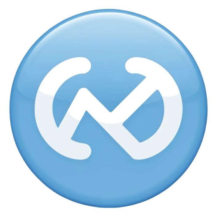 Un rond bleu clair avec le signe correcte en blanc  sticker