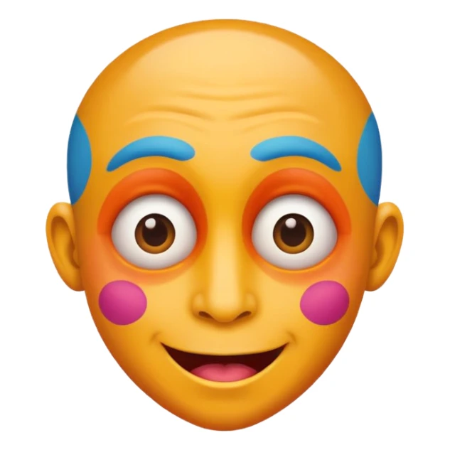 crazy colorful human jolly, head only sticker