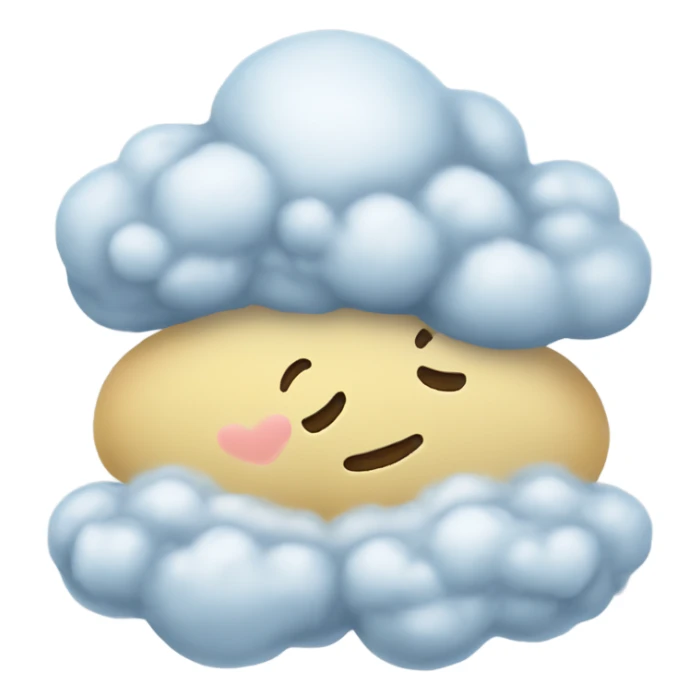 Merge cloud pillow ☁️ with prayer emoji 🙏 sticker