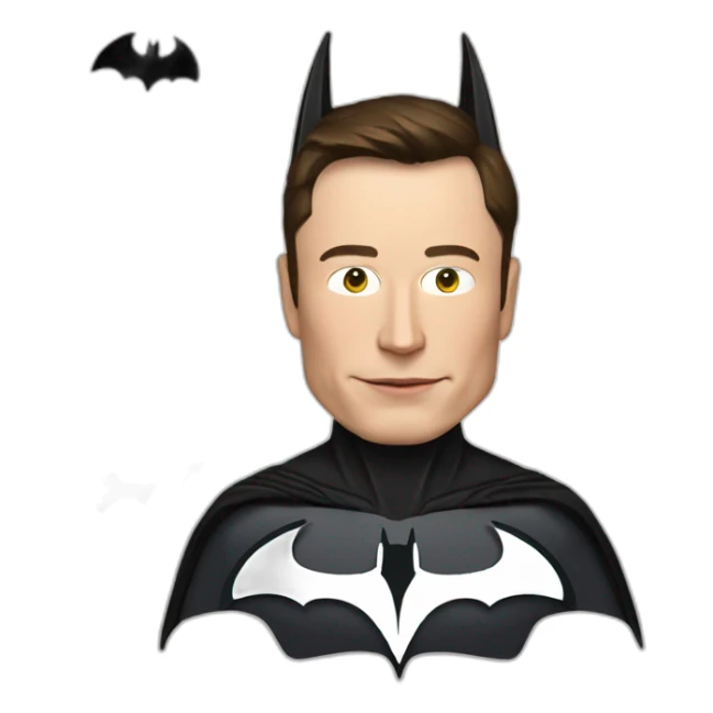 Elon musk wear the Batman costume  sticker