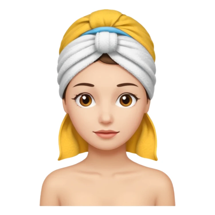 rosto de uma mulher com uma faixa de toalha na cabeça sticker