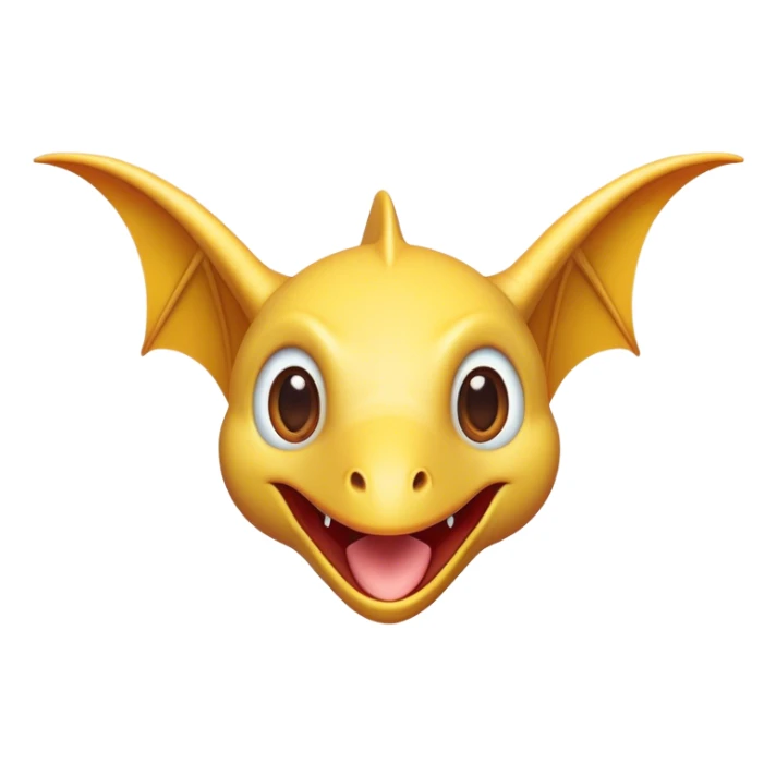 Cinematic Cute Pterodactyl Portrait Emoji, Head tilted playfully with a charming smile, featuring a diminutive, agile form with delicately curved wings and wide, sparkling eyes full of endearing wonder, Simplified yet irresistibly adorable features, highly detailed, glowing with a warm, inviting pastel glow, high shine, affectionate and lively, stylized with a touch of whimsical prehistoric charm, soft glowing outline, capturing the essence of a mischievous yet lovable Pterodactyl that seems as if it could flutter out of the screen into your arms! sticker