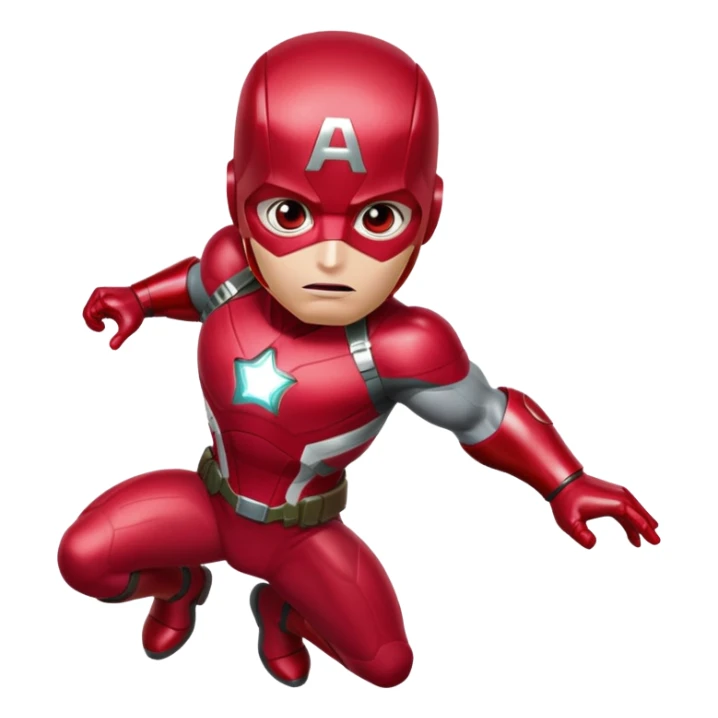 vision marvel body with red face from captain america: civil war sticker