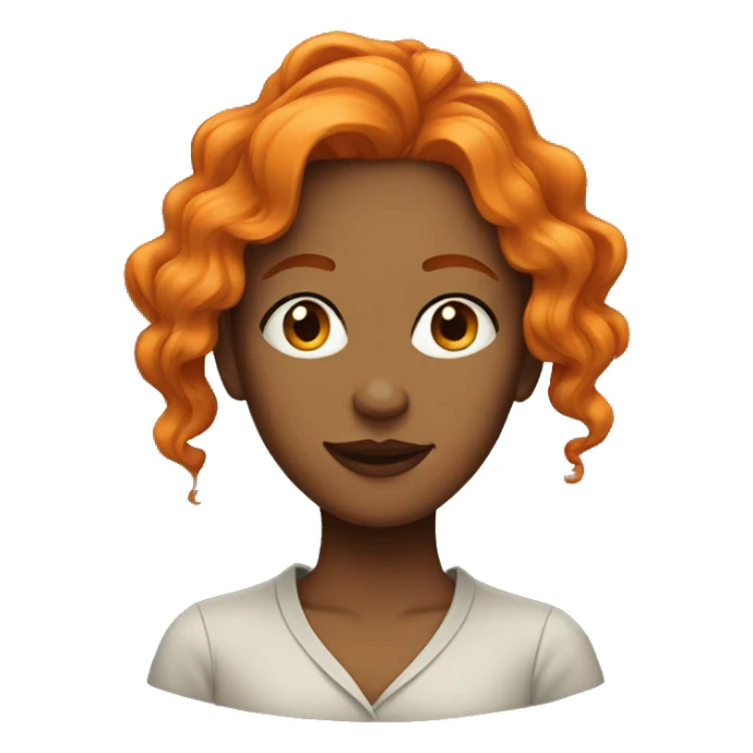 Artist woman with orange hair sticker