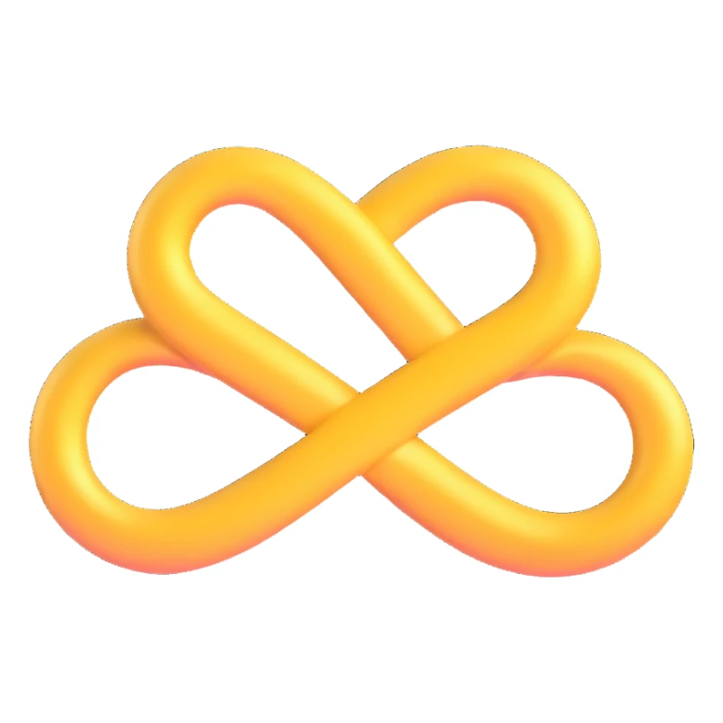 cute and shiny infinity sign emoji, 1:1 ratio sticker