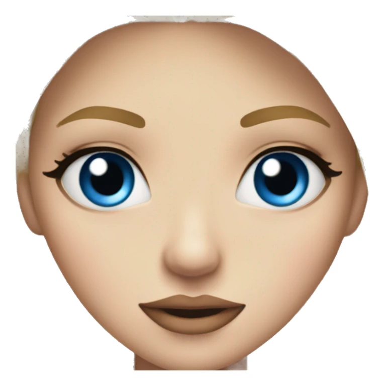 Straight Blonde blue eyes princess big lips big lashes sticker