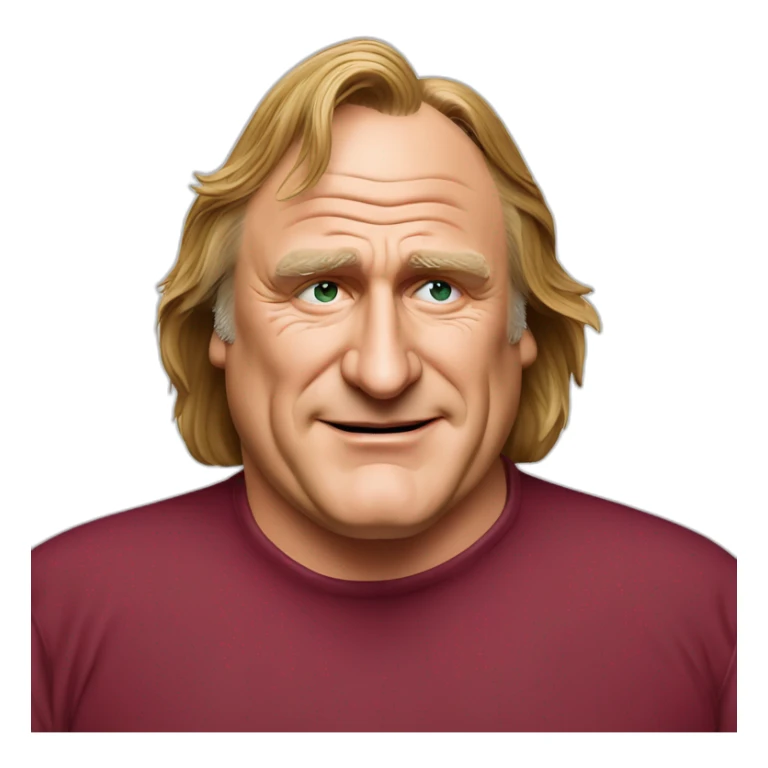 Gérard Depardieu avec verre de vin rouge sticker