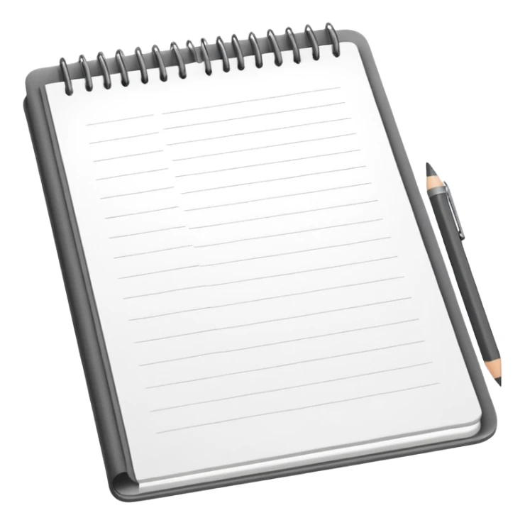 open sketchbook with a pencil above sticker