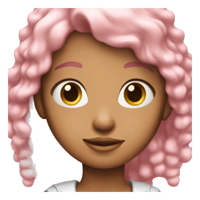 Pretty angel girl with pink hair  sticker