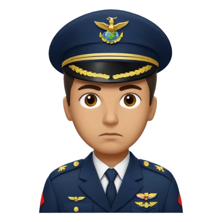 crie emojis de um militar do corpo de fuzileiros navais do brasil com cara de mau sticker