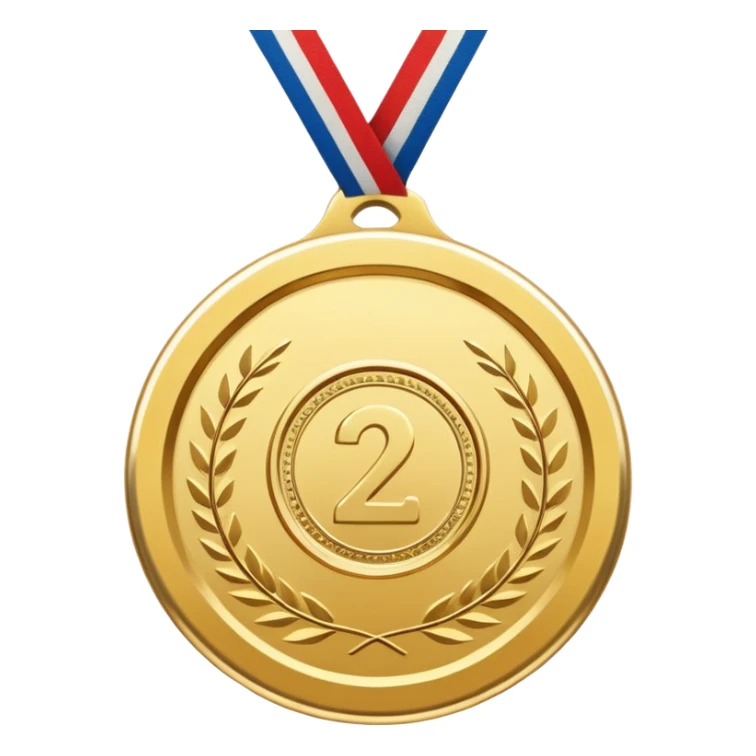 Create a gold medal which has an inscription "Brocation 2026" sticker