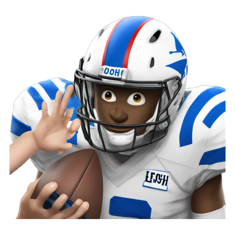 Josh Allen getting a pat on the helmet from the referee sticker