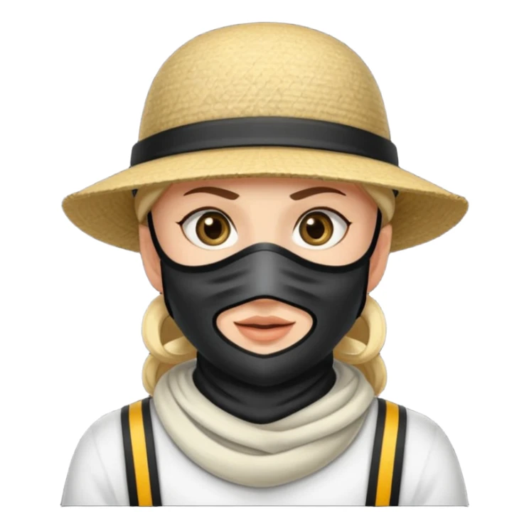 Cartoon-Räuber mit schwarzer Augenmaske, gestreiftem Shirt, schwarzer Mütze der sich von einem seil herunter lässt sticker