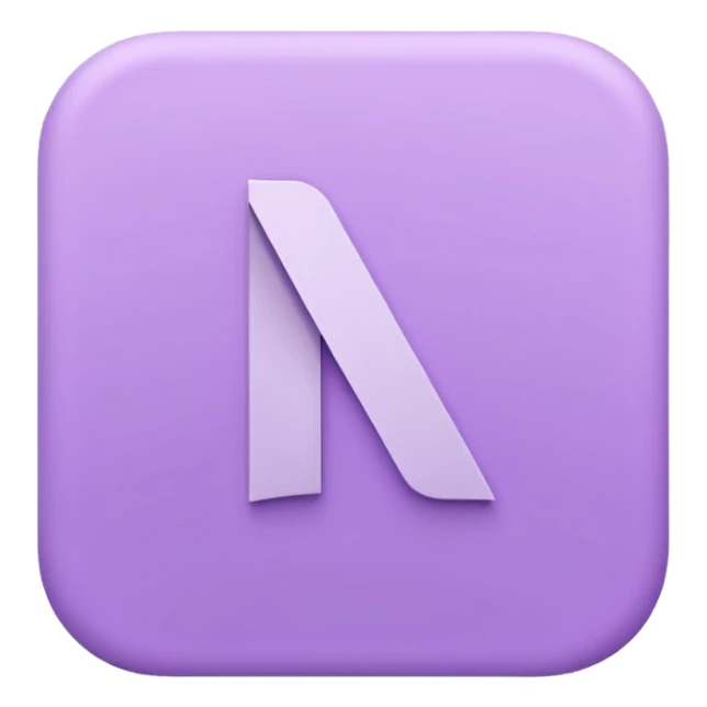 Netflix aesthetic "N" logo in pastel purple sticker