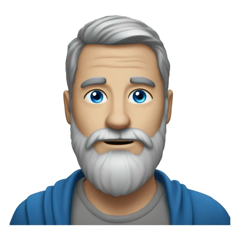 portrait of a bearded man with blue eyes sticker