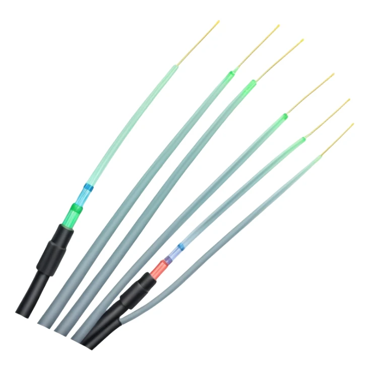 glowing optic fiber cable filaments showing thin glass strands sticker